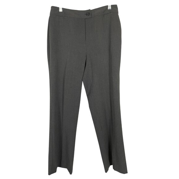 Laura Ashley Petite Womens Gray Straight Leg Dress Pants Size 8P - Picture 1 of 6